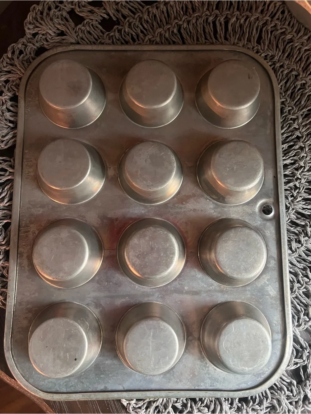 Vintage Mirro Aluminum mini and regular Muffin and Cupcake Pan Set 2